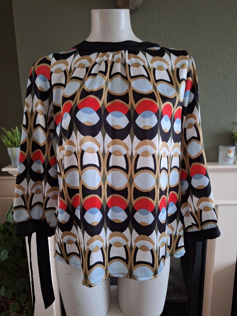 Akoz Paris nette retro top m 38 40, Kleding | Dames, Tops, Maat 38/40 (M), Overige kleuren, Verzenden, Akoz