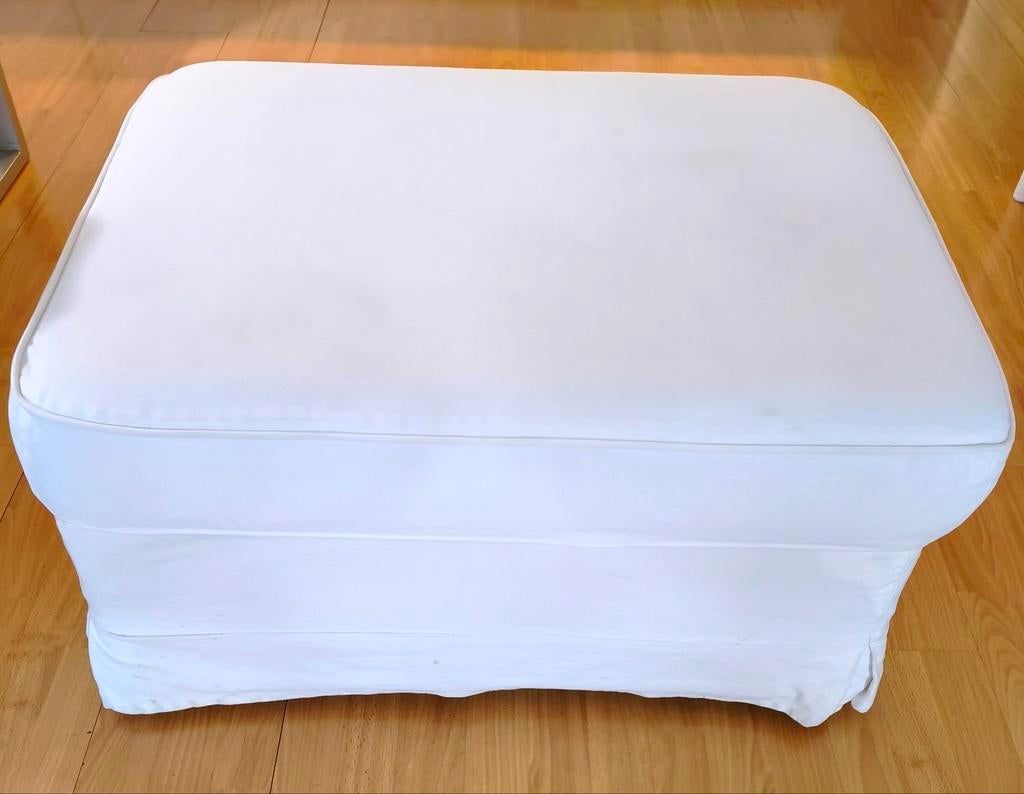 IKEA EKTORP Voetenbank met bergruimte - Wit, Huis en Inrichting, Ophalen, Gebruikt, Modern, Scandinavisch, 75 tot 100 cm