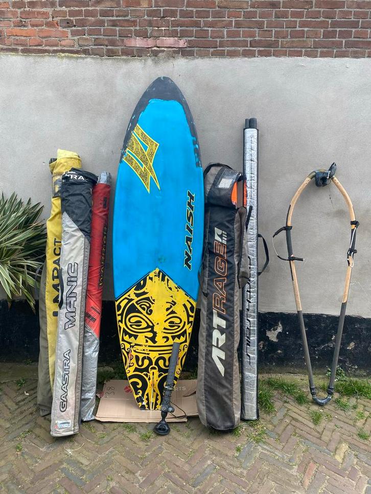 Complete windsurf set, Watersport en Boten, Windsurfen, Gebruikt, Complete set, Ophalen