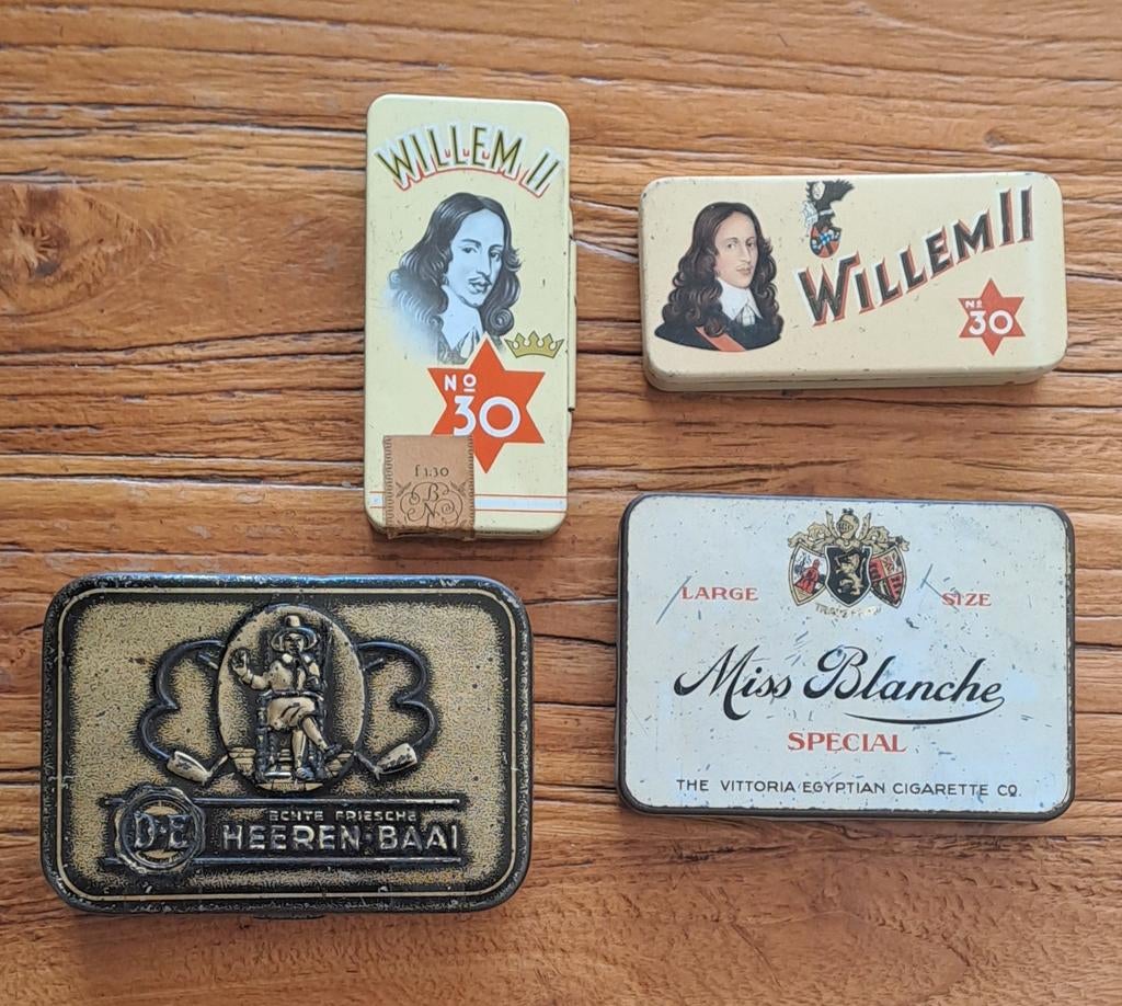 Vintage sigaren-, tabaks- en sigarettendoosjes jaren '60, Ophalen of Verzenden, Gebruikt, Verpakking