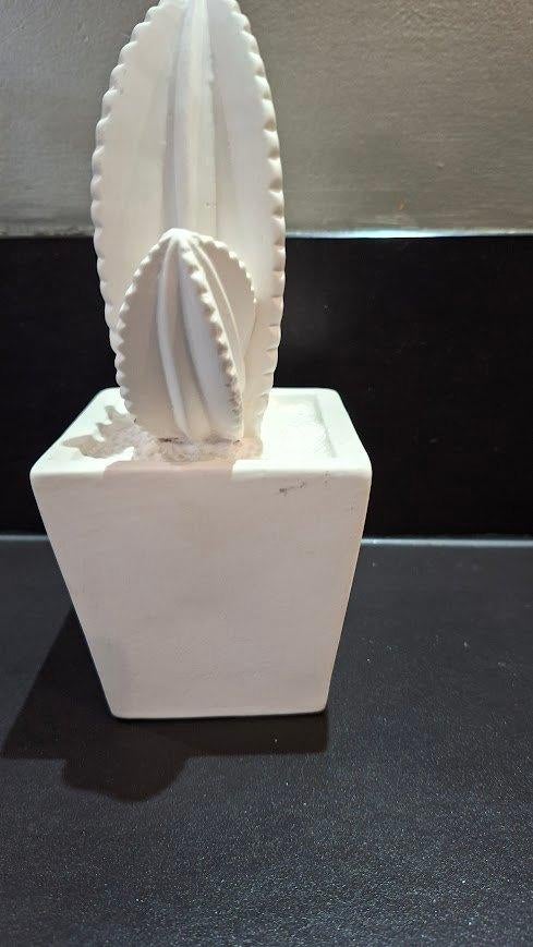 Decoratieve witte cactus, Ophalen of Verzenden, Zo goed als nieuw, Modern, Wit