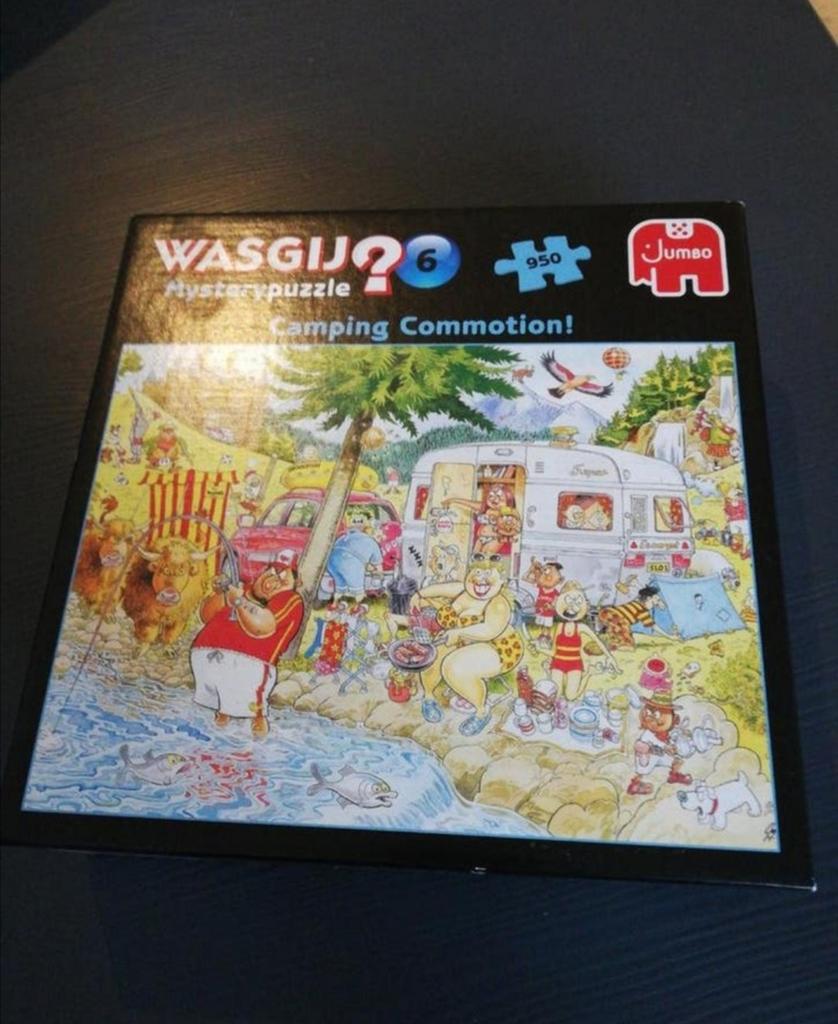 Wasgij mystery 6 camping commotion, 950 stukjes, Ophalen of Verzenden, 500 t/m 1500 stukjes, Zo goed als nieuw, Legpuzzel