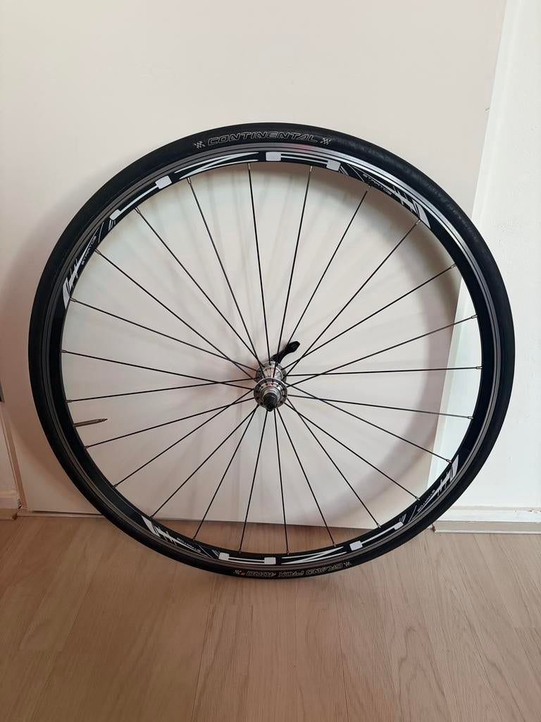 4ZA Racefietswiel met nieuwe Conti GP 4000 band, Gebruikt, Aluminium, Racefiets, Ophalen