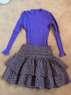 AI&KO set: paars shirt & rok, Ophalen of Verzenden, Zo goed als nieuw, Meisje, Setje