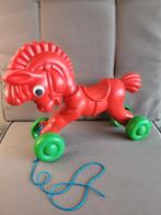 Vintage kunststof trekpaard met bewegende ogen, Ophalen of Verzenden, Gebruikt