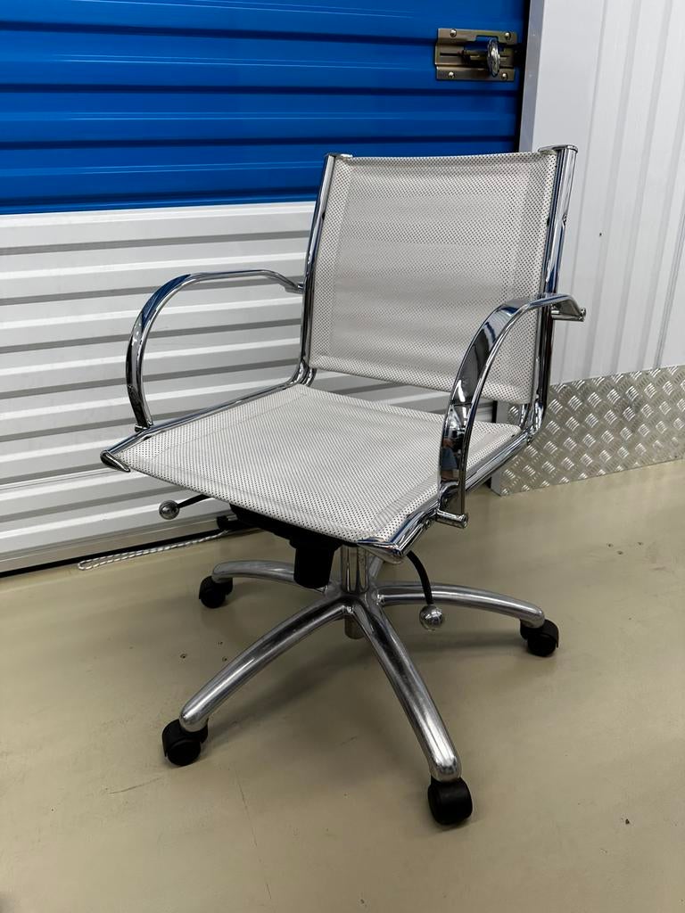 1x Prachtige Design Bureaustoel - in hoogte verstelbaar, Huis en Inrichting, Bureaustoelen, Ophalen, Gebruikt, Wit, Bureaustoel