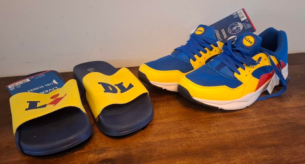 Lidl Sneakers en Slippers Set maat 43 - Nieuw, Kleding | Heren, Schoenen, Ophalen of Verzenden, Nieuw, Blauw, Slippers