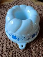 Vintage Blauw Bloem Motief Puddingvorm, Ophalen of Verzenden, Gebruikt