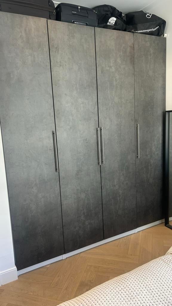 4 IKEA PAX deuren 50x229 cm - Kallviken donkergrijs, Ophalen, Overige materialen, Gebruikt, 200 cm of meer