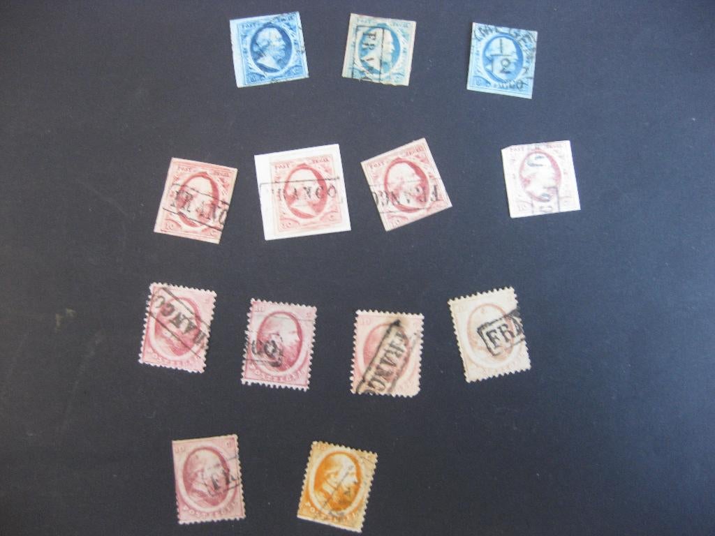 postzegels Nederland Willem III, Postzegels en Munten, Postzegels | Nederland, Ophalen of Verzenden, T/m 1940, Gestempeld