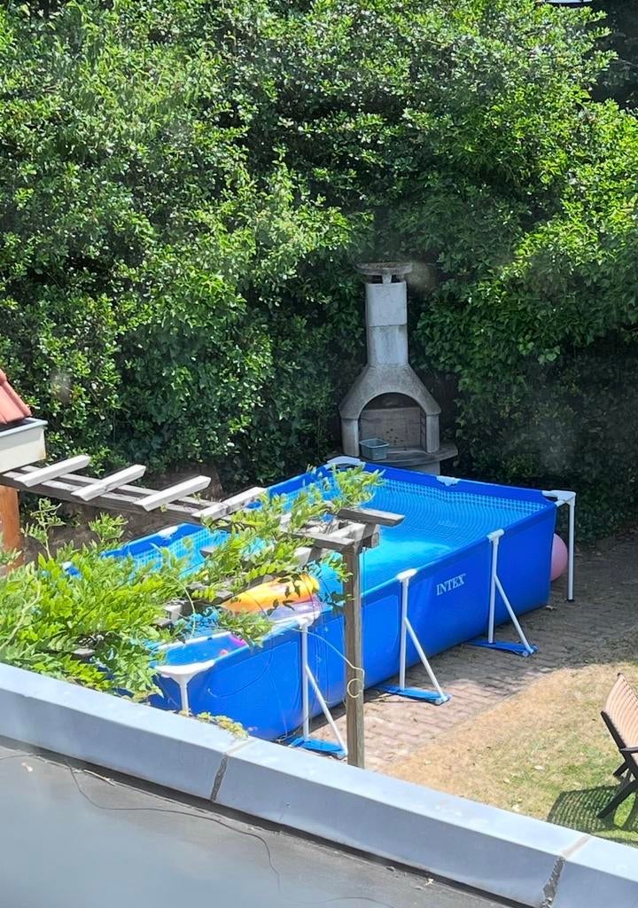 Compleet opzetzwembad Intex 4,5x2,2m incl. zonneboiler, Ophalen, Gebruikt, Rechthoekig, Minder dan 80 cm