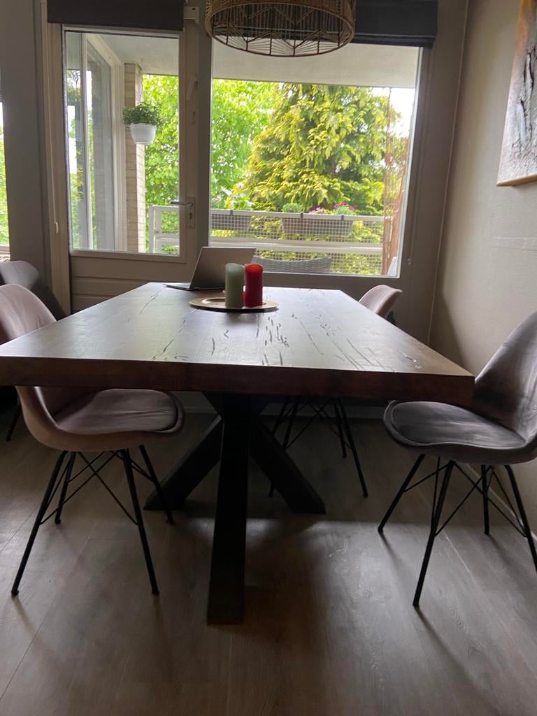 Eettafel, Huis en Inrichting, Tafels | Eettafels, Ophalen, Zo goed als nieuw, Vijf personen of meer, Rechthoekig