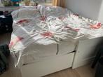 IKEA Uitschuifbed 80/160x200 cm - Wit, Wit, Tweepersoons, Ophalen of Verzenden, 200 cm