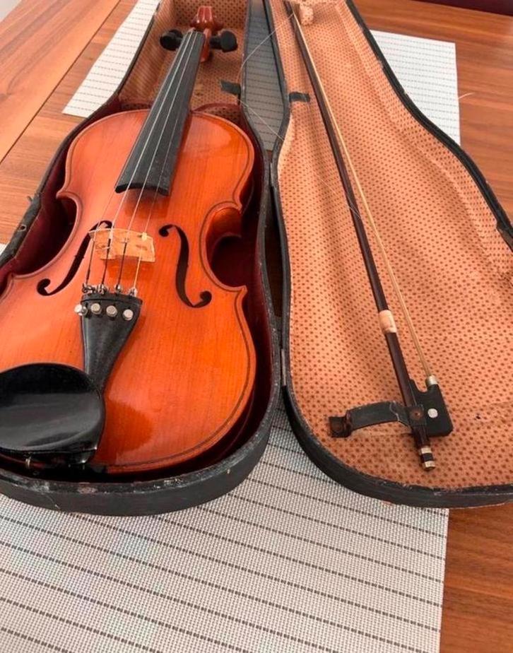 Prachtige Viool met Koffer - Warme Klank, Muziek en Instrumenten, Strijkinstrumenten | Violen en Altviolen, Gebruikt, Viool, 4/4-viool