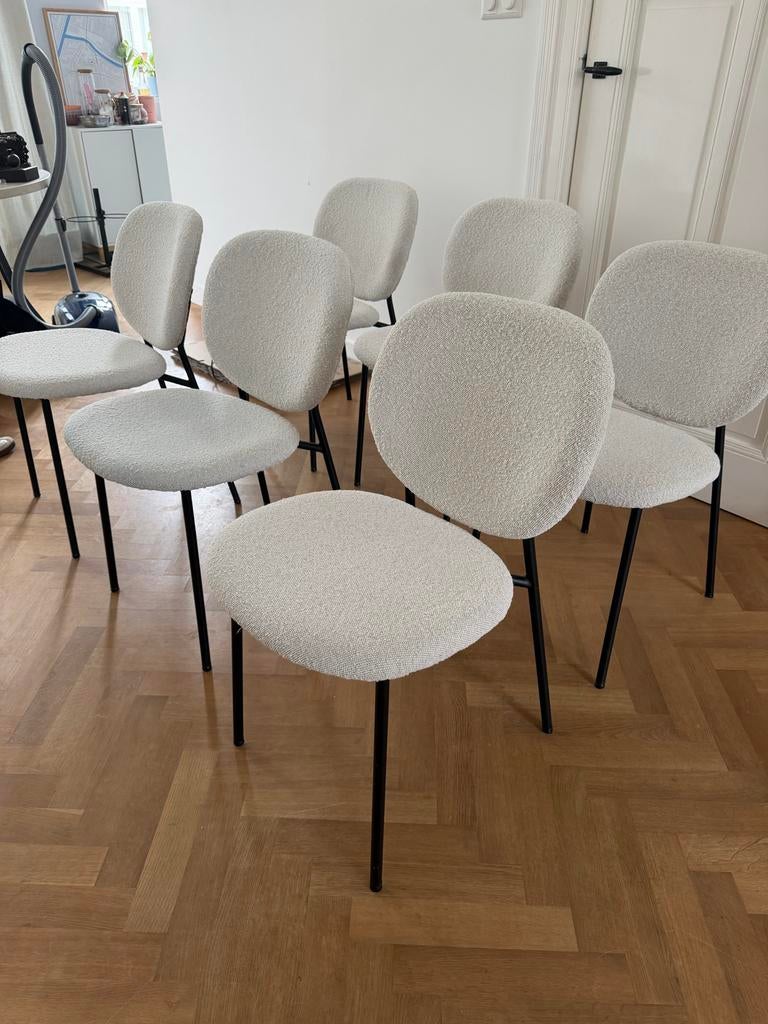Zes Westwing stoelen - Zo goed als nieuw, Huis en Inrichting, Stoelen, Ophalen, Overige kleuren, Zo goed als nieuw, Stof