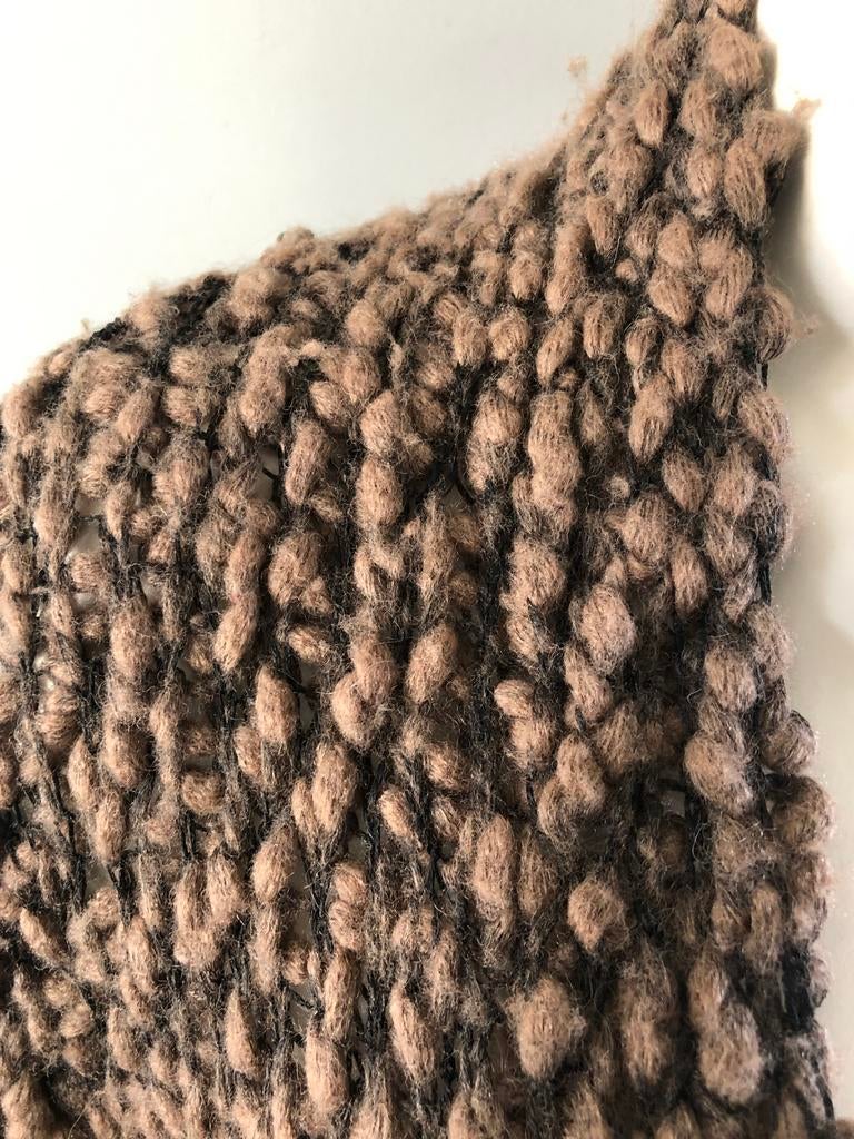 10 feet bruin gebreid midi vest xs ruimvallend met wol, Bruin, 10 Feet, Ophalen of Verzenden, Zo goed als nieuw