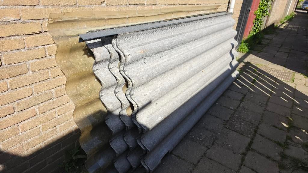 Cementvezel golfplaten 4 stuks en 2 transparant, Minder dan 150 cm, Ophalen of Verzenden, Markies