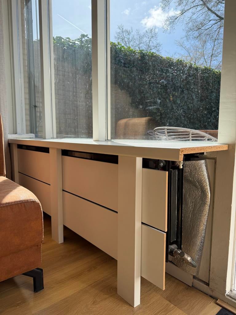Cando ombouw verwarming + nieuwe plank en zijkant, Huis en Inrichting, Ophalen, Gebruikt, Hout, Wit