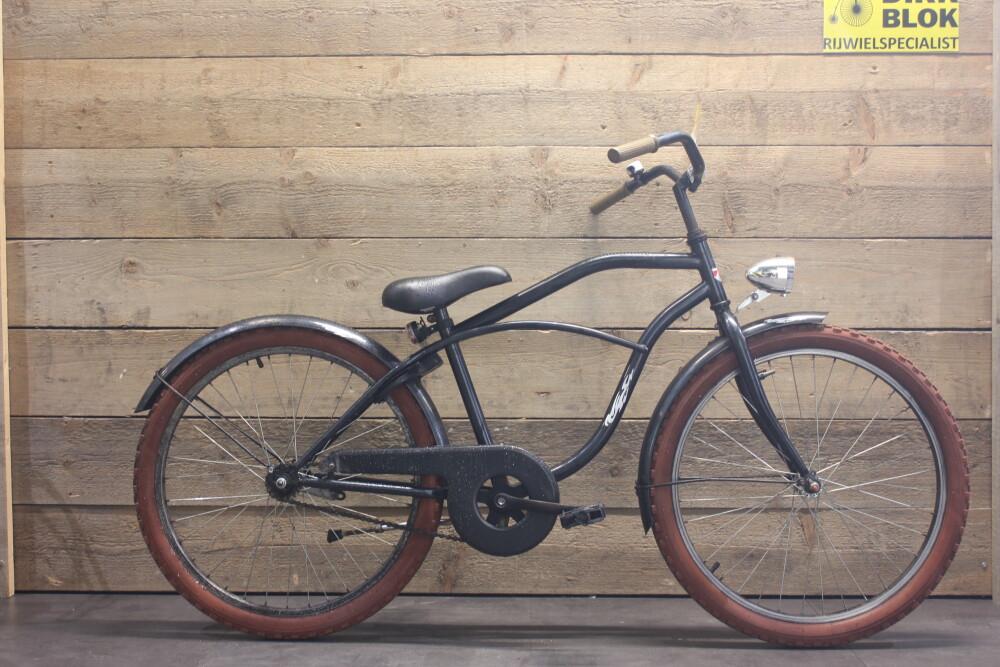 24 inch Cruiser jongensfiets remnaaf zwart + 3 mnd garantie, Niet ingevuld, Gebruikt, Niet ingevuld, Niet ingevuld