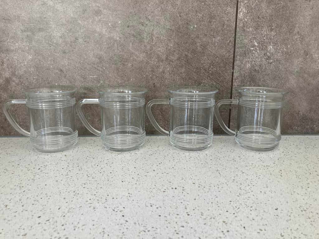 4x Jan des Bouvrie theeglazen - Pickwick, Glas of Glazen, Ophalen of Verzenden, Overige stijlen, Glas