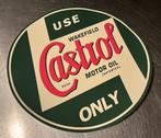 CASTROL - retro sticker USE ONLY  - benzinepomp  /olievat, Ophalen of Verzenden, Zo goed als nieuw, Auto's