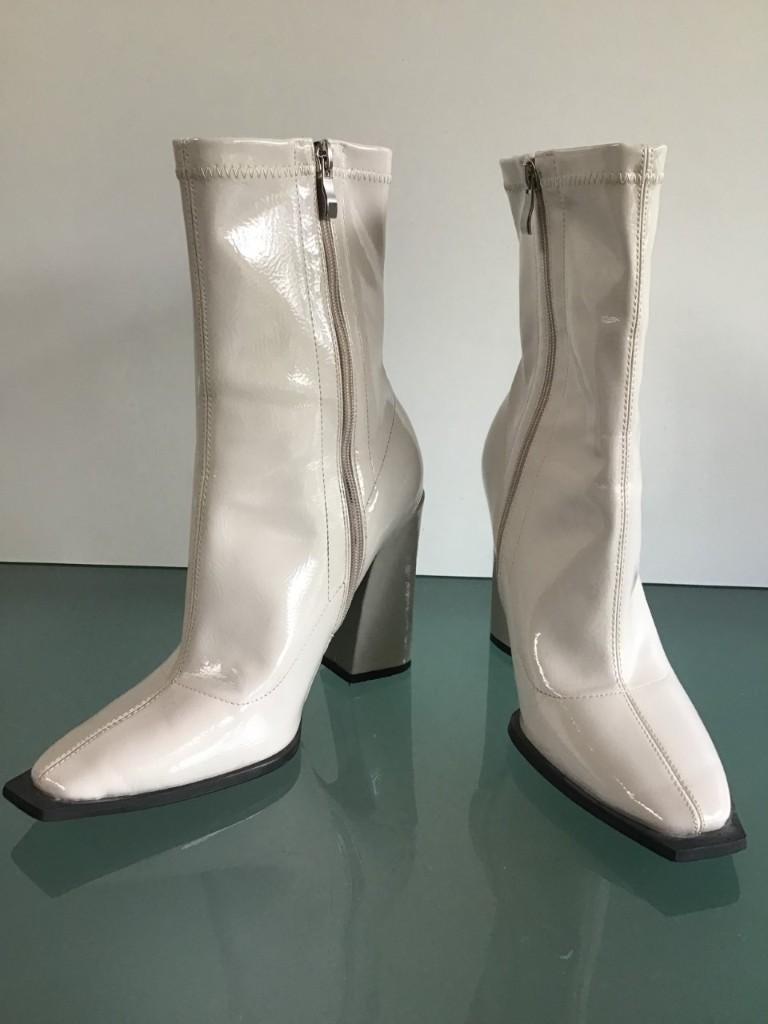 Casual lak creme beige laarzen 39 | Gratis verzenden, Verzenden, Beige, Lage of Enkellaarzen, Zo goed als nieuw