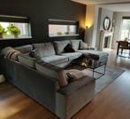 Grote kivik hoekbank met wasbare borred grijs-groene hoes, Ophalen of Verzenden, Minder dan 10 m², Grijs, Tapijt