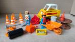 Playmobil setje Wegenbouw 2 poppetjes, auto en accessoires, Ophalen of Verzenden, Gebruikt, Los playmobil