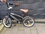 Amigo BMX kinderfiets 16 inch - Zwart met bruin zadel, Ophalen, Staal, Voetsteunen, Amigo
