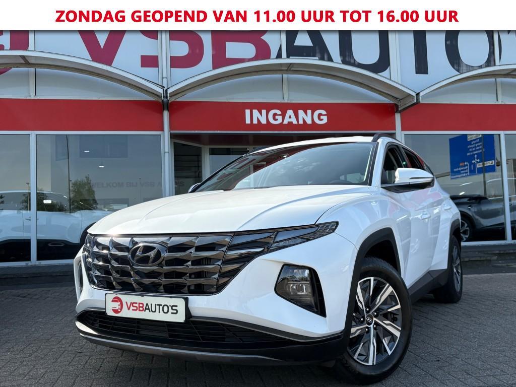 Hyundai TUCSON 1.6 T-GDI MHEV 150PK LED CARPLAY NAVI CAMERA, Gebruikt, Huisgarantie, Wit, Bedrijf
