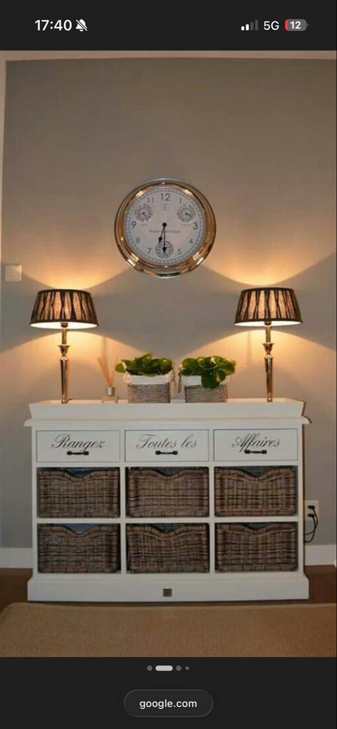 GEZOCHT Riviera Maison dressoir Rangez Toutes les Affaires, Ophalen, Gebruikt, 100 tot 150 cm, Met lade(s)