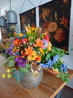 Prachtige zijden bloemen boeket nieuw, Ophalen of Verzenden, Nieuw