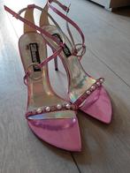 Metallic Roze Hakken met Parels, Diamantjes en Enkelbandjes, Kleding | Dames, Schoenen, Ophalen of Verzenden, Zo goed als nieuw