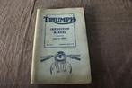 Triumph 1953 5T T100 TR5 6T motorcycle owner's manual, Motoren, Handleidingen en Instructieboekjes, Ophalen of Verzenden, Triumph
