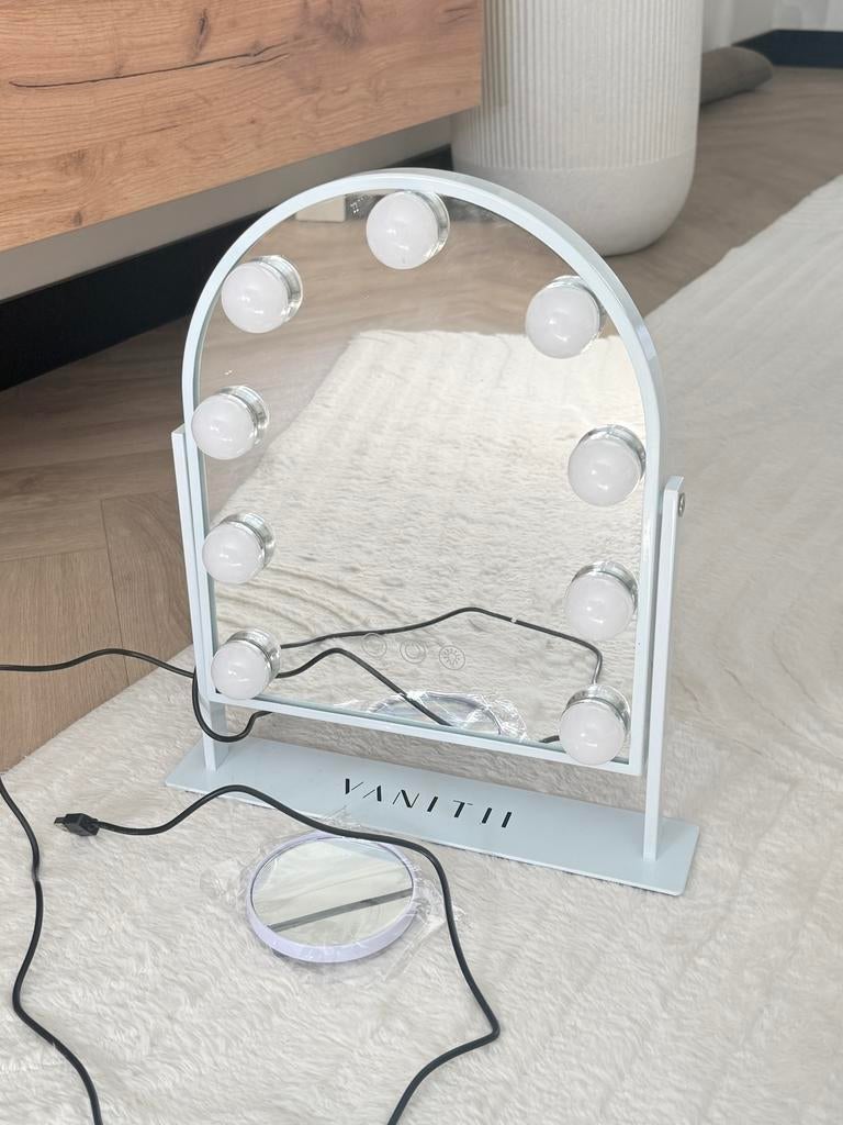 Vanitii Hollywood make-up spiegel, Ophalen, Minder dan 50 cm, Rond, Zo goed als nieuw