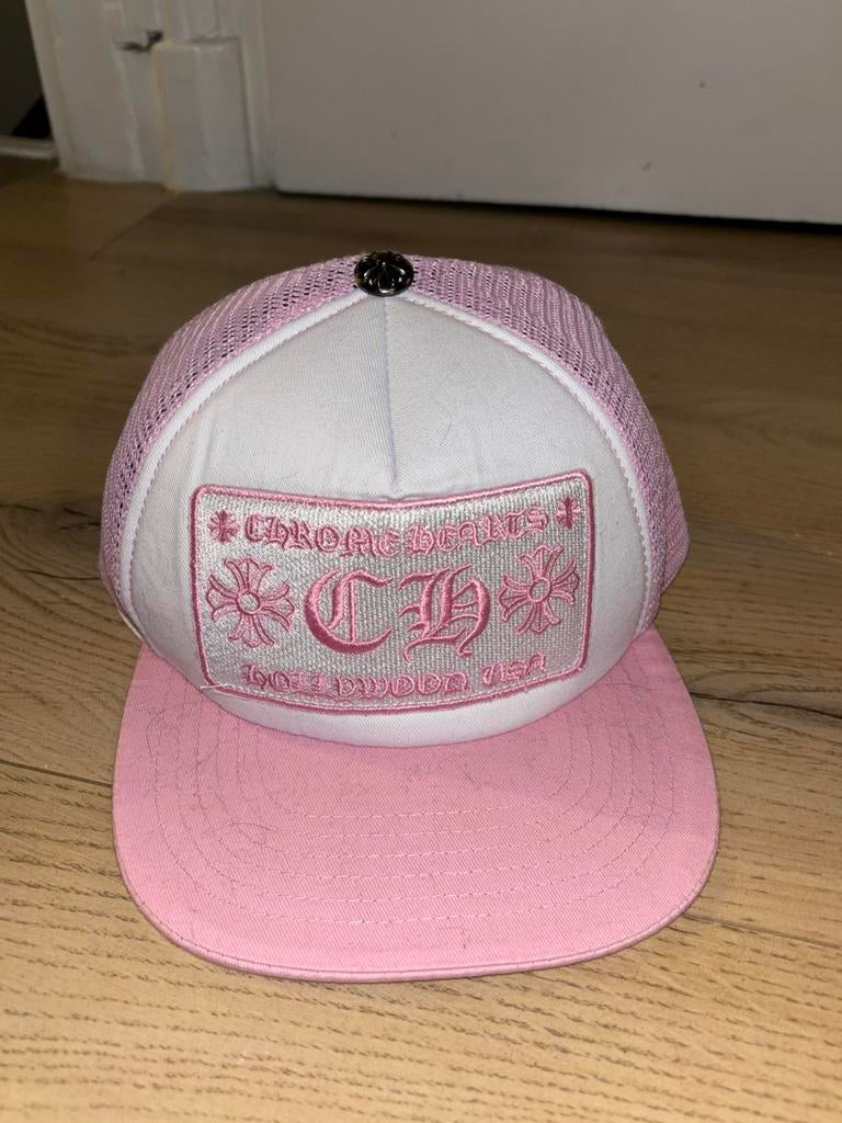 Chrome hearts roze pet, Kinderen en Baby's, Kinderkleding | Petten en Hoeden, Ophalen of Verzenden, Zo goed als nieuw, Meisje
