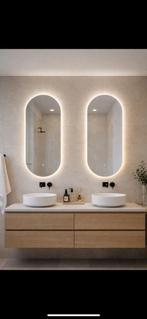 Ovale LED badkamerspiegel met defog functie NIEUW, Ophalen, Minder dan 50 cm, Nieuw, Minder dan 100 cm