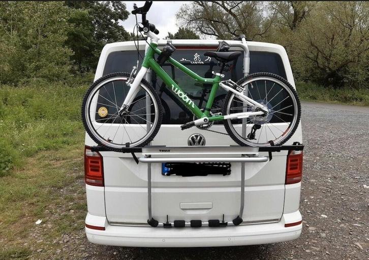 Thule backpack 973 Achterklep T5 T4 Hiace caddy viano T6, Auto diversen, Fietsendragers, Gebruikt, Achterklepdrager, 2 fietsen