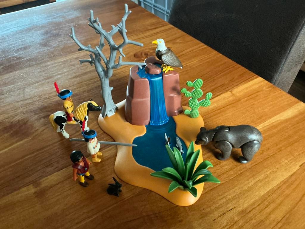 Indianen kinderen met beer en roofvogel, Kinderen en Baby's, Speelgoed | Playmobil, Ophalen of Verzenden, Zo goed als nieuw