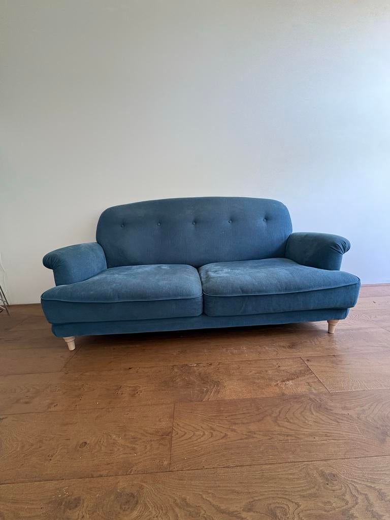 IKEA Esseboda 3-zitsbank in blauw stof, Ophalen of Verzenden, Zo goed als nieuw, Stof