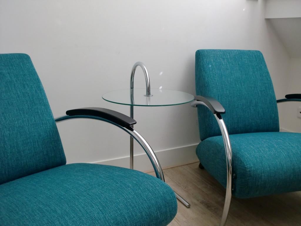 gelderland fauteuil 5470 design jan des bouvrie als nieuw 2x, Ophalen, 75 tot 100 cm, Zo goed als nieuw, Stof