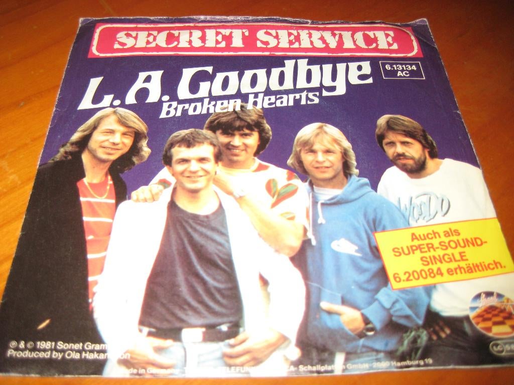 Secret Service: L.A. Goodbye, Ophalen of Verzenden, Zo goed als nieuw, Pop, Single