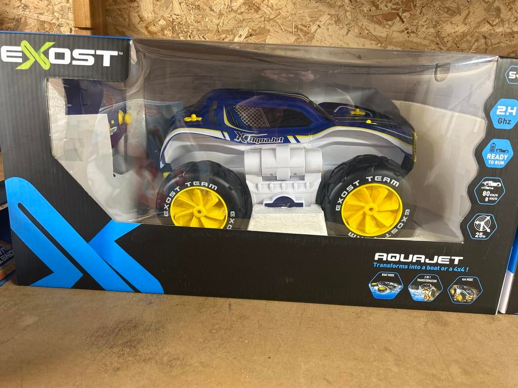 Exost AquaJet RC Amfibievoertuig - Nieuw in Doos, Hobby en Vrije tijd, Modelbouw | Radiografisch | Auto's, Nieuw, Auto offroad