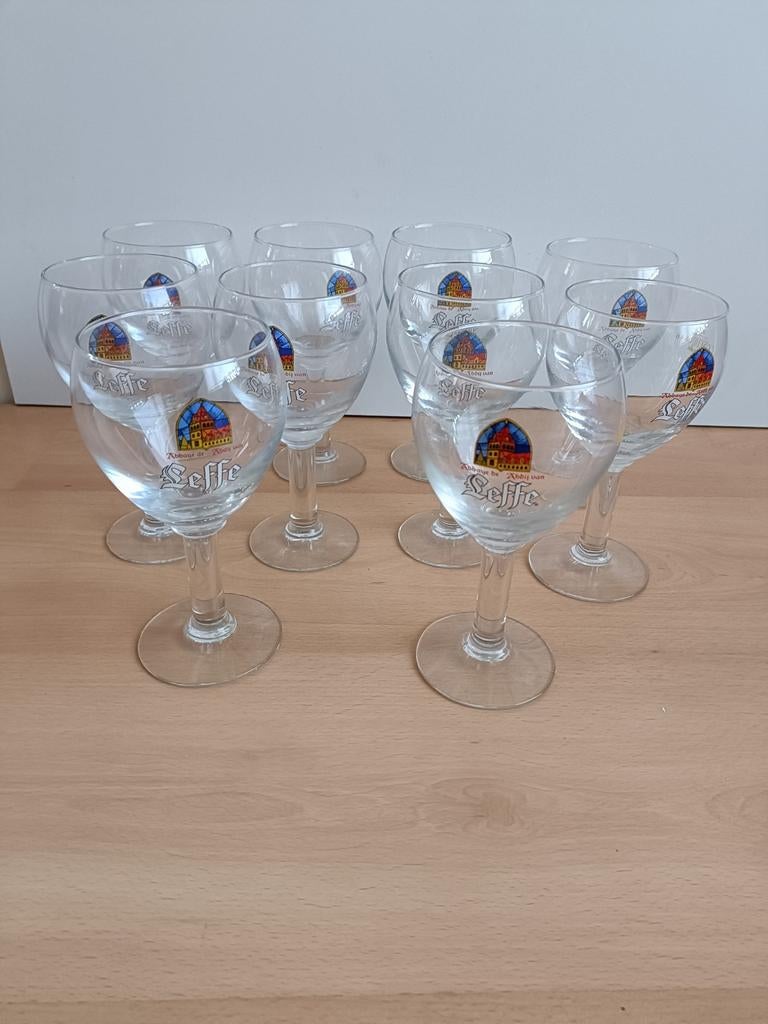 10 Leffe glazen (ook los te koop), Ophalen of Verzenden, Zo goed als nieuw, Glas of Glazen, Overige merken