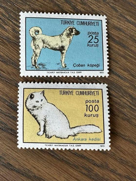 Turkije 1973: Honden en Katten Postzegels, Ongebruikt, Ophalen of Verzenden, Overige landen