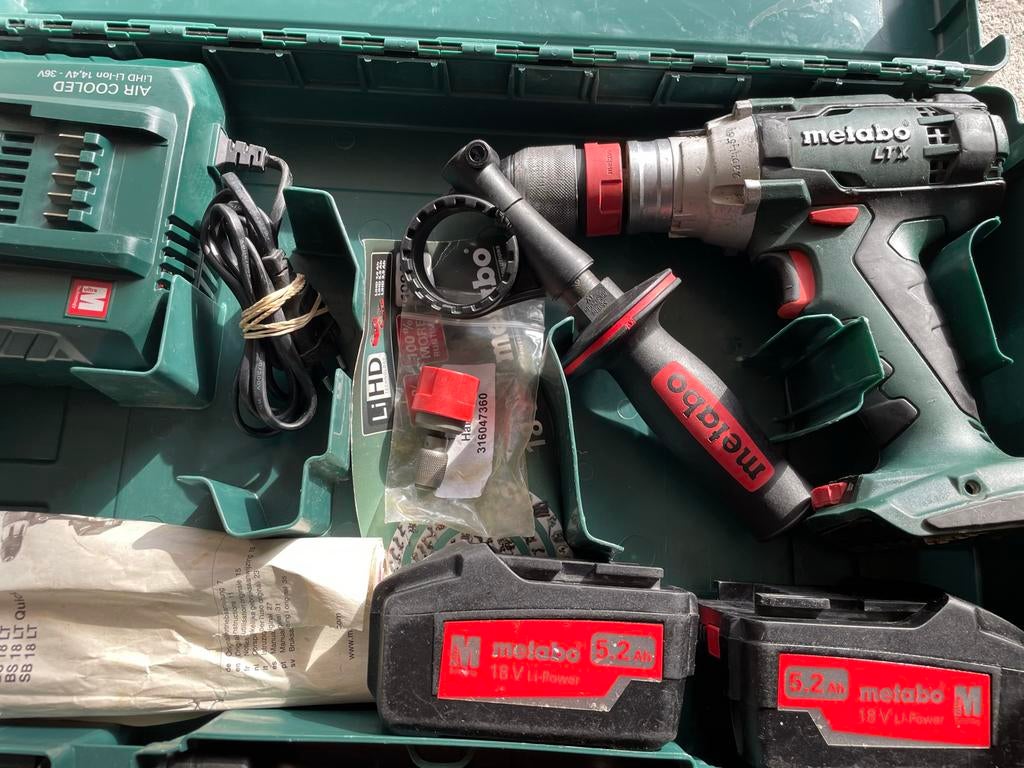 Metabo SB 18 LTX Quick Accu Klopboormachine 18V, Boor- en/of Breekhamer, Ophalen of Verzenden, Klopboormechanisme, Gebruikt