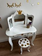 Kaptafel meisje wit en goud, Ophalen, Zo goed als nieuw, Minder dan 140 cm, Minder dan 70 cm