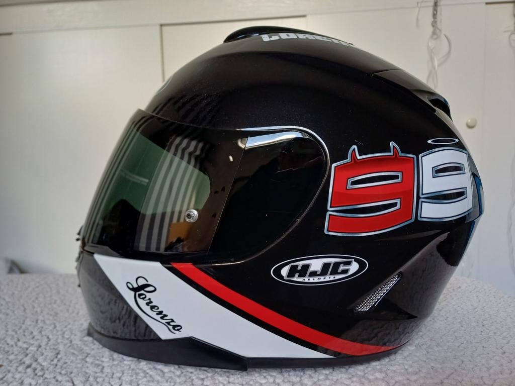 HJC Lorenzo helm, zwart glanzend, donker vizier, HJC, Ophalen of Verzenden, Integraalhelm, S