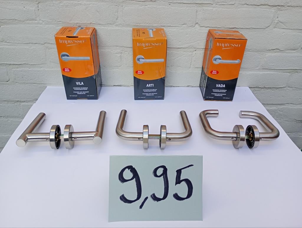 Deurkrukken Outlet: hoge kwaliteit voor zeer scherpe Prijs., Ophalen of Verzenden, Nieuw, Rvs, Klink of Kruk