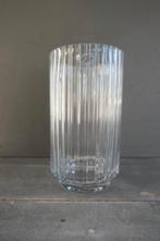 Sandra Rich ribbel vaas glas handmade. Hoogte 24 cm, Overige kleuren, Verzenden, Minder dan 50 cm, Glas